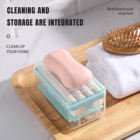 Bathroom Soap Box With Sponge Rollers Kitchen Dish Storage Container No Hand Rub Bathroom Accessories