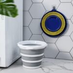 10L Seau Pliable Design Gris