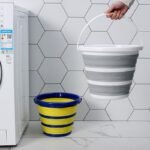 10L Seau Pliable Design Gris