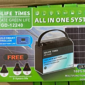 Système solaire avec panneau solaire, 3 ampoules LED et 1 batterie, tout en un, avec contrôleur intelligent intégré