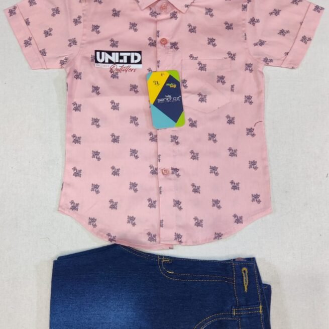 Ensemble chemise manche court et pantalon pour garçon 2 ans à 10 ans