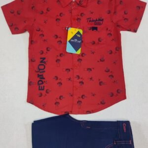 Ensemble chemise manche court et pantalon pour garçon 2 ans à 10 ans