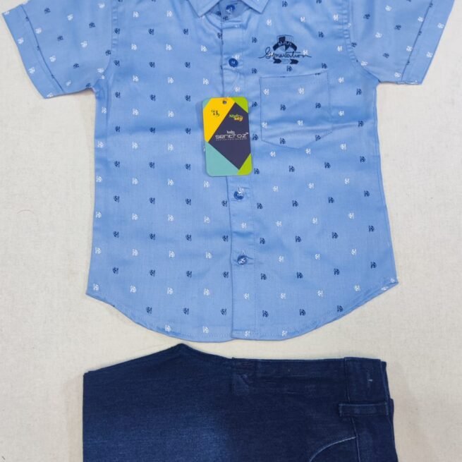 Ensemble chemise manche court et pantalon pour garçon 2 ans à 10 ans