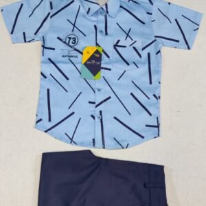 Ensemble chemise manche court et pantalon pour garçon 2 ans à 10 ans