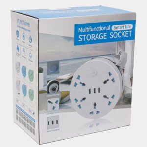 Double prise Multifonction Smart Life avec rangement intégré et lumière LED. Enrouleur rotatif. Prise universelle. Charge intelligente.