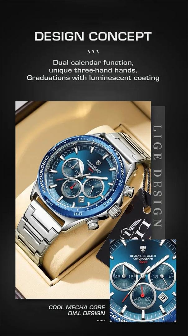 Montre pour homme avec garantie 1 an