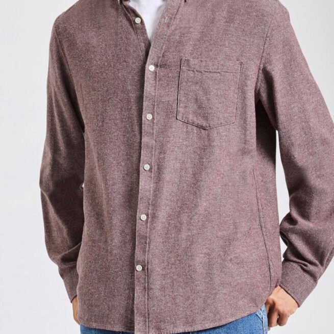 Chemise regular Bordeaux chiné
